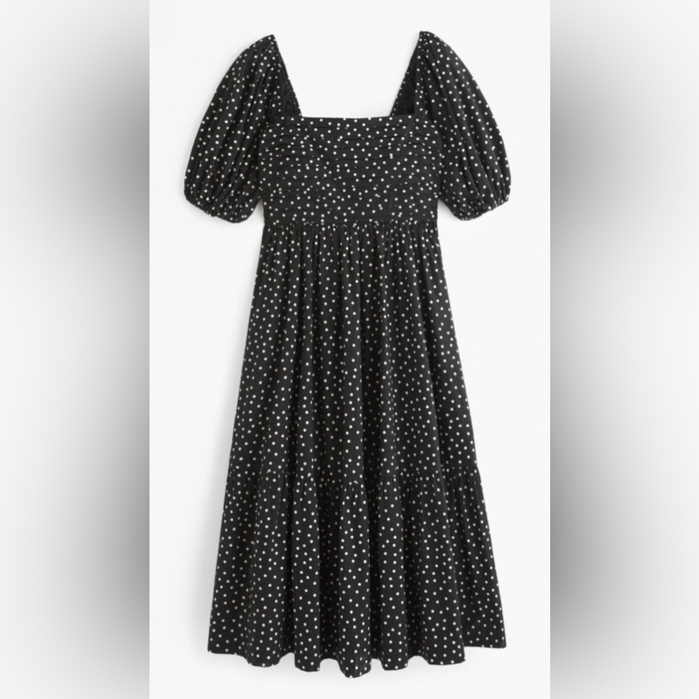 The A&F Emerson Poplin Puff Sleeve Midi Dress Sz. XXXL